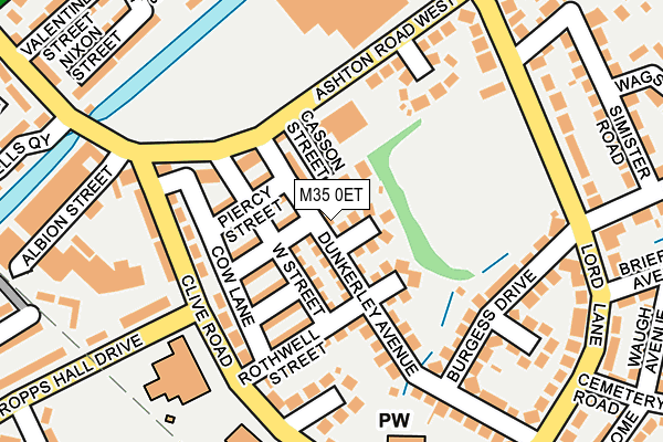 M35 0ET map - OS OpenMap – Local (Ordnance Survey)