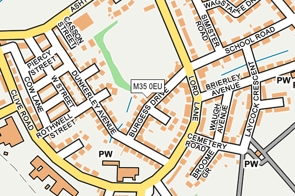 M35 0EU map - OS OpenMap – Local (Ordnance Survey)