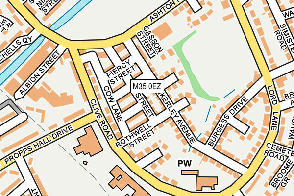 M35 0EZ map - OS OpenMap – Local (Ordnance Survey)