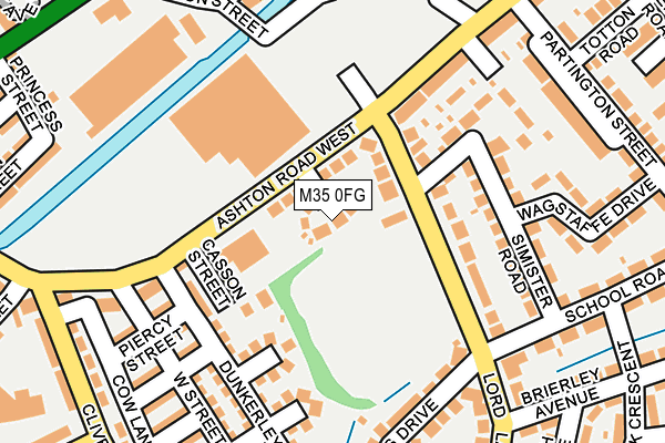M35 0FG map - OS OpenMap – Local (Ordnance Survey)