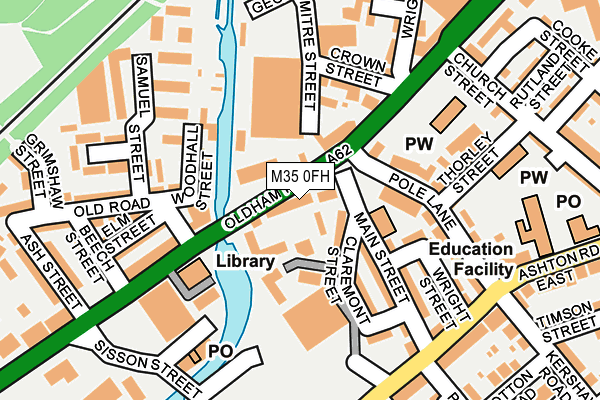 M35 0FH map - OS OpenMap – Local (Ordnance Survey)