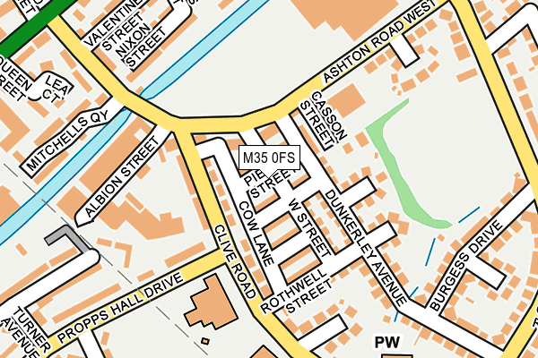 M35 0FS map - OS OpenMap – Local (Ordnance Survey)