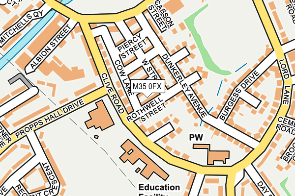 M35 0FX map - OS OpenMap – Local (Ordnance Survey)