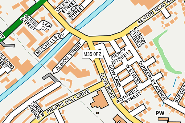 M35 0FZ map - OS OpenMap – Local (Ordnance Survey)