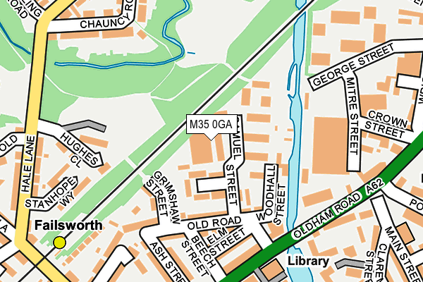 M35 0GA map - OS OpenMap – Local (Ordnance Survey)