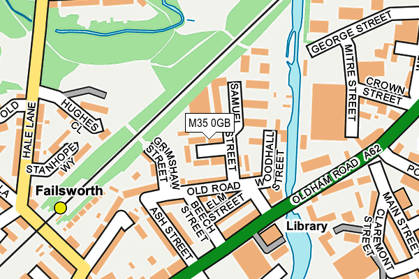 M35 0GB map - OS OpenMap – Local (Ordnance Survey)