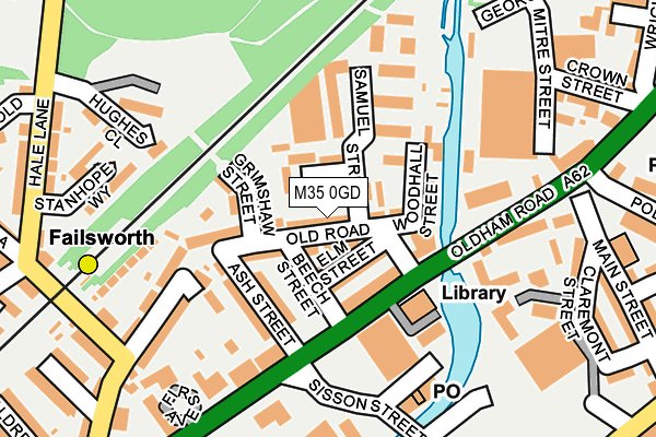 M35 0GD map - OS OpenMap – Local (Ordnance Survey)