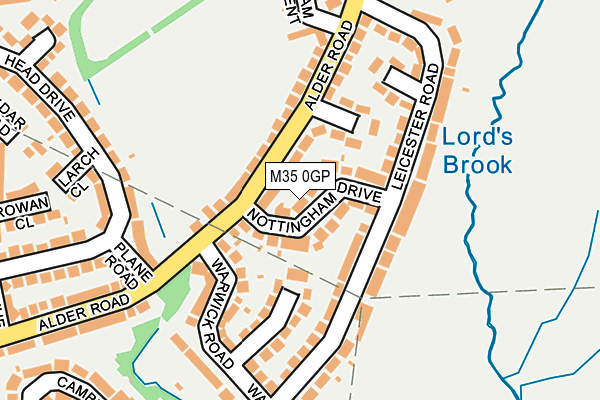 M35 0GP map - OS OpenMap – Local (Ordnance Survey)