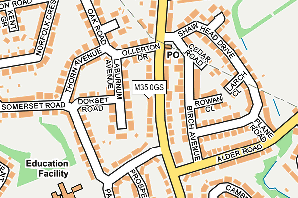 M35 0GS map - OS OpenMap – Local (Ordnance Survey)