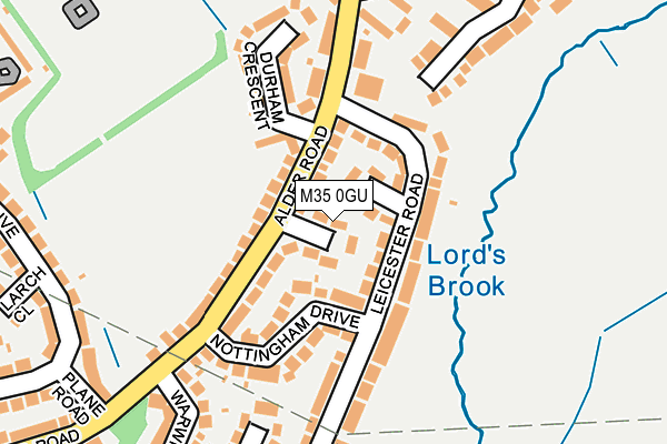 M35 0GU map - OS OpenMap – Local (Ordnance Survey)