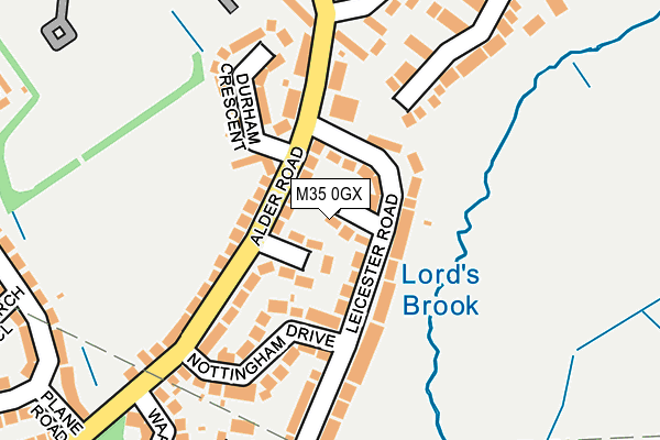 M35 0GX map - OS OpenMap – Local (Ordnance Survey)