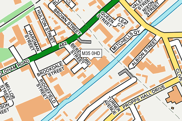 M35 0HD map - OS OpenMap – Local (Ordnance Survey)