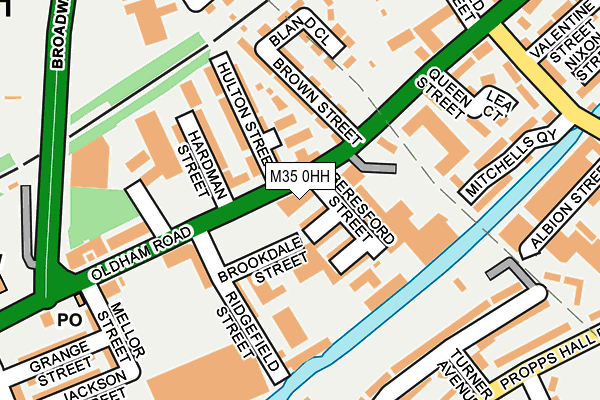 M35 0HH map - OS OpenMap – Local (Ordnance Survey)