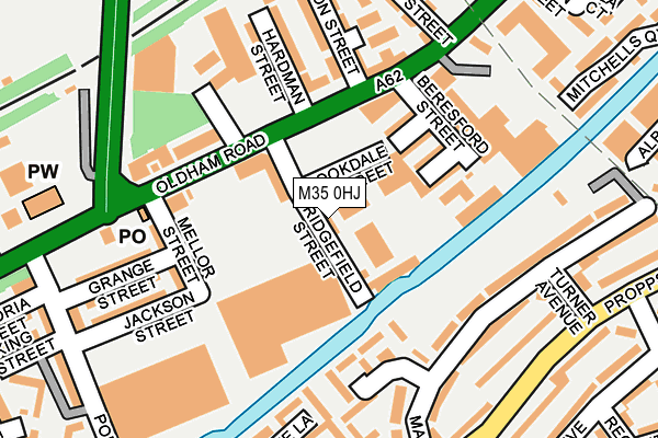 M35 0HJ map - OS OpenMap – Local (Ordnance Survey)