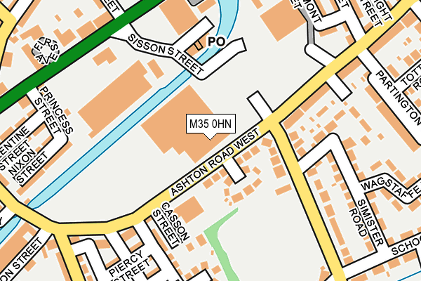 M35 0HN map - OS OpenMap – Local (Ordnance Survey)