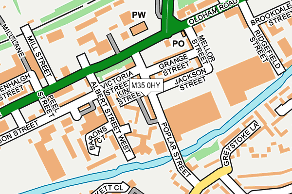 M35 0HY map - OS OpenMap – Local (Ordnance Survey)