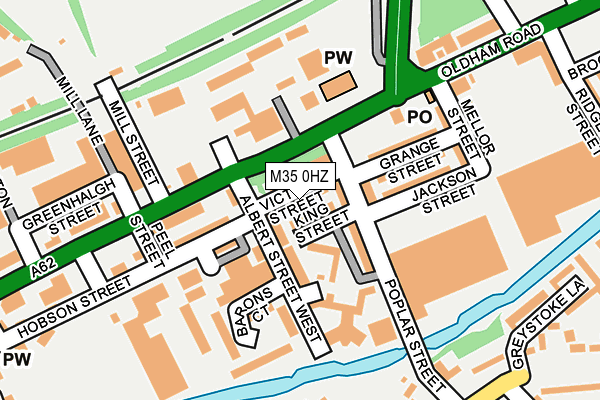 M35 0HZ map - OS OpenMap – Local (Ordnance Survey)