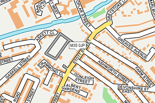 M35 0JP map - OS OpenMap – Local (Ordnance Survey)