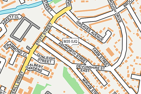 M35 0JQ map - OS OpenMap – Local (Ordnance Survey)