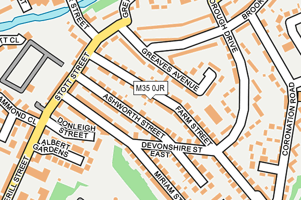 M35 0JR map - OS OpenMap – Local (Ordnance Survey)
