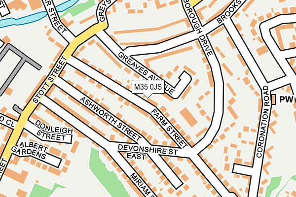 M35 0JS map - OS OpenMap – Local (Ordnance Survey)