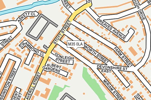 M35 0LA map - OS OpenMap – Local (Ordnance Survey)