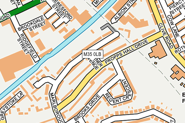 M35 0LB map - OS OpenMap – Local (Ordnance Survey)