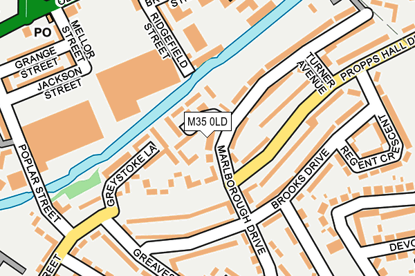 M35 0LD map - OS OpenMap – Local (Ordnance Survey)