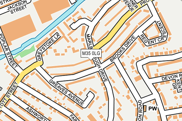 M35 0LG map - OS OpenMap – Local (Ordnance Survey)