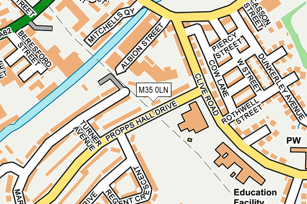 M35 0LN map - OS OpenMap – Local (Ordnance Survey)