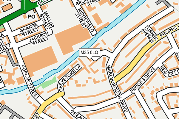 M35 0LQ map - OS OpenMap – Local (Ordnance Survey)