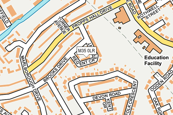M35 0LR map - OS OpenMap – Local (Ordnance Survey)
