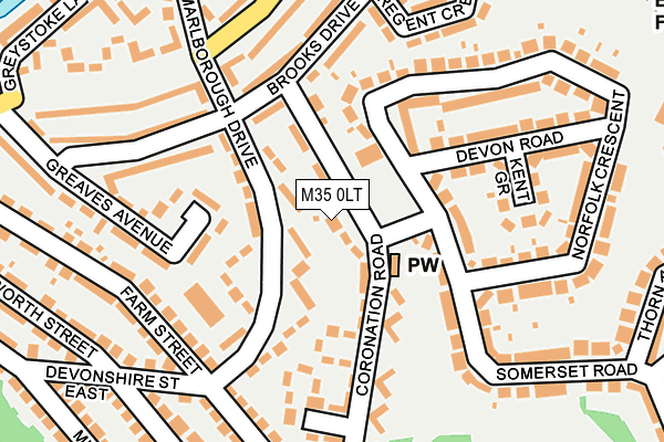 M35 0LT map - OS OpenMap – Local (Ordnance Survey)