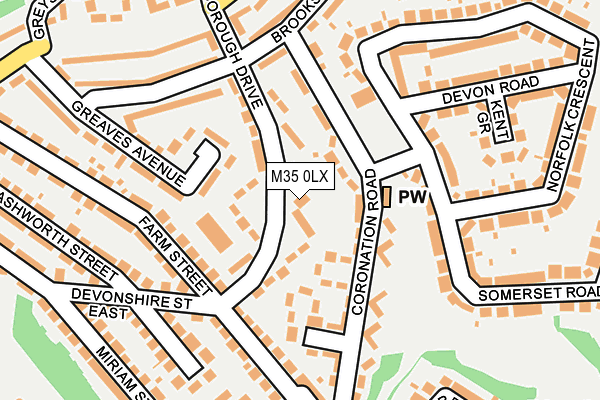 M35 0LX map - OS OpenMap – Local (Ordnance Survey)