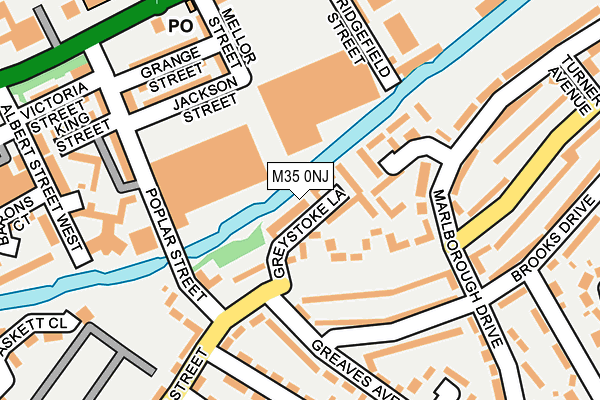 M35 0NJ map - OS OpenMap – Local (Ordnance Survey)