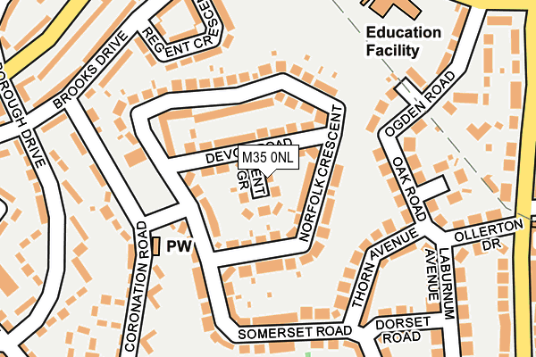 M35 0NL map - OS OpenMap – Local (Ordnance Survey)