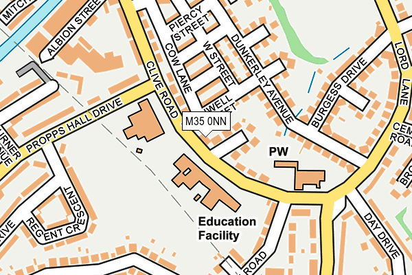 M35 0NN map - OS OpenMap – Local (Ordnance Survey)