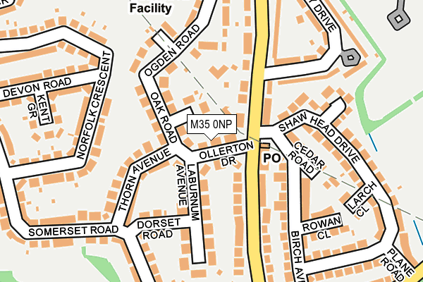 M35 0NP map - OS OpenMap – Local (Ordnance Survey)