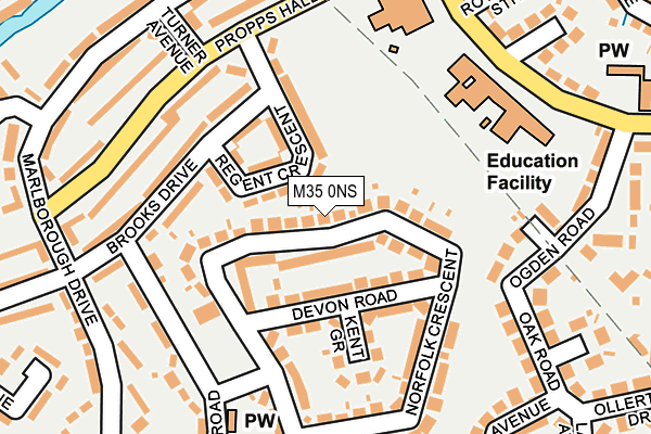 M35 0NS map - OS OpenMap – Local (Ordnance Survey)