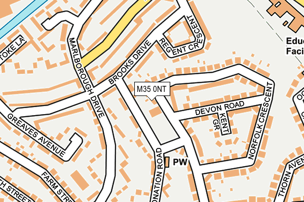M35 0NT map - OS OpenMap – Local (Ordnance Survey)