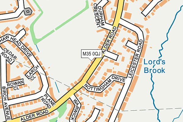 M35 0QJ map - OS OpenMap – Local (Ordnance Survey)