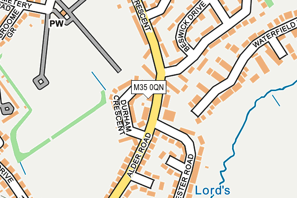 M35 0QN map - OS OpenMap – Local (Ordnance Survey)