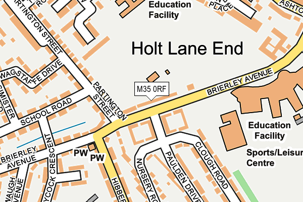 M35 0RF map - OS OpenMap – Local (Ordnance Survey)