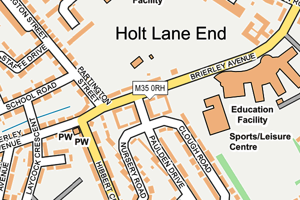 M35 0RH map - OS OpenMap – Local (Ordnance Survey)