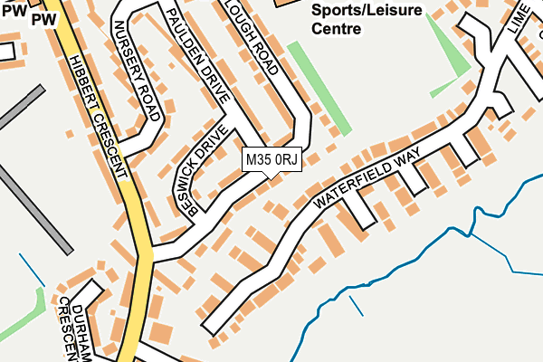 M35 0RJ map - OS OpenMap – Local (Ordnance Survey)