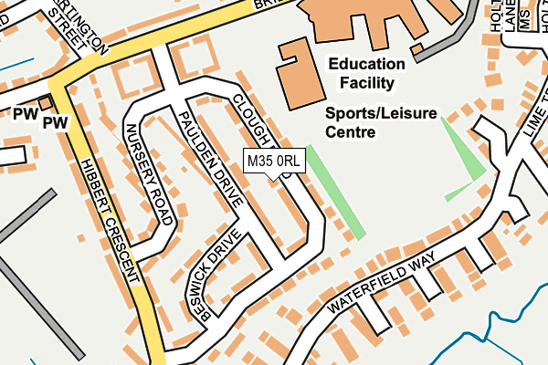 M35 0RL map - OS OpenMap – Local (Ordnance Survey)