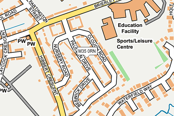 M35 0RN map - OS OpenMap – Local (Ordnance Survey)