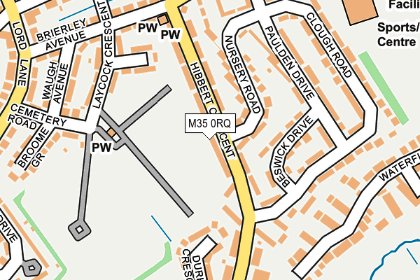 M35 0RQ map - OS OpenMap – Local (Ordnance Survey)