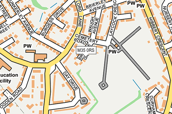 M35 0RS map - OS OpenMap – Local (Ordnance Survey)