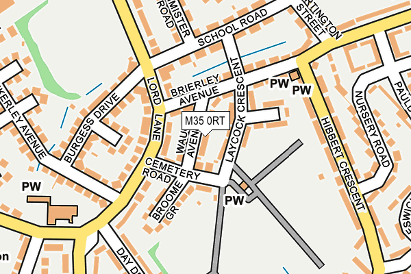 M35 0RT map - OS OpenMap – Local (Ordnance Survey)